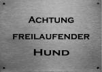 Warnschild Hund Edelstahl: 